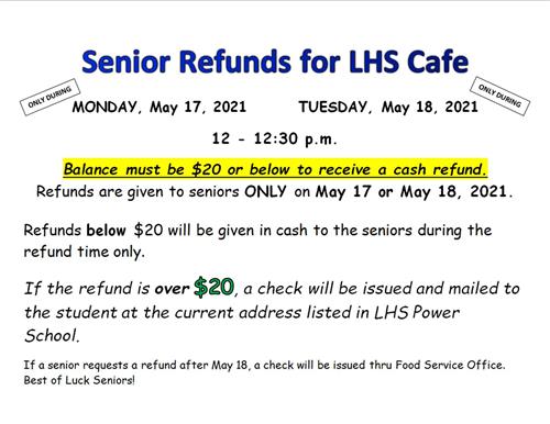 Senior Cafe Refunds